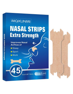 Tiras Nasales Antirronquidos Nantong 45 Piezas Adhesivo Extra