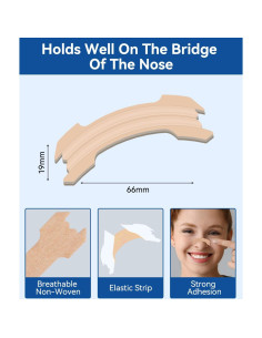 Tiras Nasales Antirronquidos Nantong 45 Piezas Adhesivo Extra 2