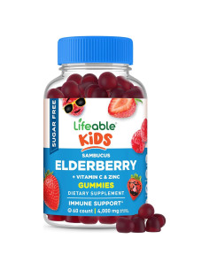 Gomitas de Saúco Sin Azúcar Lifeable 60 Unidades - Inmunidad Niños