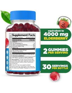 Gomitas de Saúco Sin Azúcar Lifeable 60 Unidades - Inmunidad Niños 2