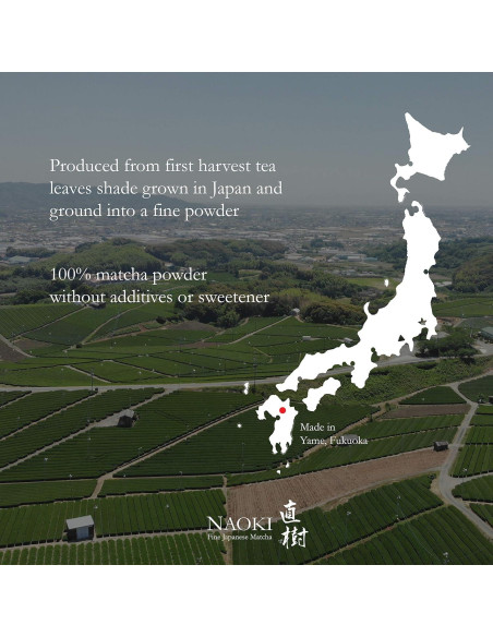 Matcha Verde en Polvo Ceremonial Naoki Yame 100g - Sabor Dulce