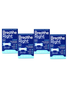 Tiras Nasales Breathe Right Transparent Piel Sensible 30 Pzas