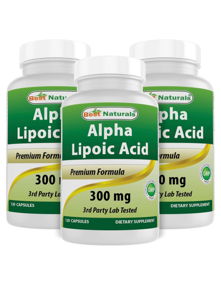 Ácido Lipoico 300 mg Mejores Naturales 120 Cápsulas