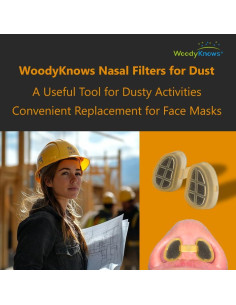 Filtros Nasales WoodyKnows S/M/L/XL para Polvo y Limpieza 2