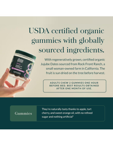 Gomas de Sueño Orgánicas Gaia Herbs, 40 Contenido, Veganas
