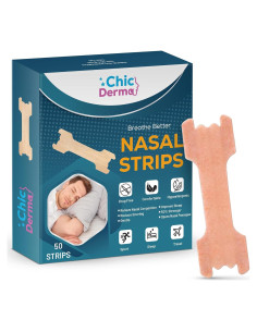 Tiras Nasales Antirronquidos Chic Derma 50 Piezas