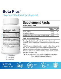 Suplemento Digestivo Biotics Research Beta-Plus 90 Tabs 2