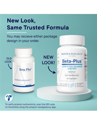 Suplemento Digestivo Biotics Research Beta-Plus 90 Tabs
