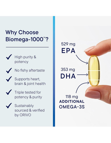 Biotics Research B12-2000 y Biomega-1000 Omega-3 60 Pastillas