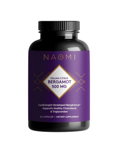 Suplemento de Bergamota 500mg Naomi para Salud Cardiaca