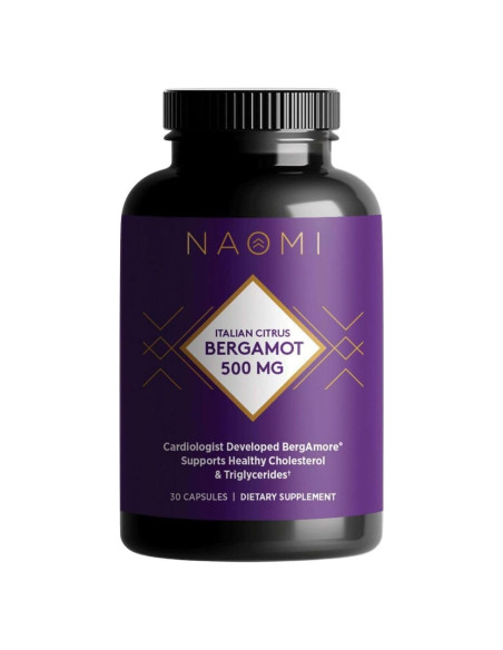 Suplemento de Bergamota 500mg Naomi para Salud Cardiaca