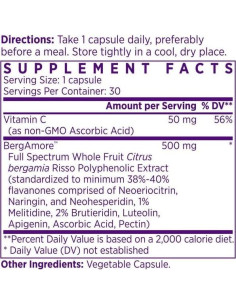 Suplemento de Bergamota 500mg Naomi para Salud Cardiaca 2