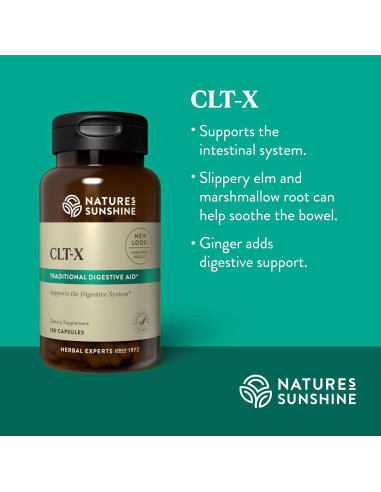 Cápsulas Digestivas Nature's Sunshine CLT-X 100 Unidades