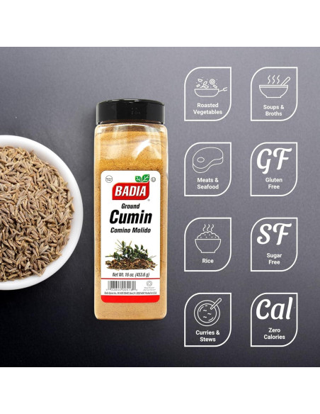 Comino Molido Badia 16 oz - Sabor Aromático para Cocina