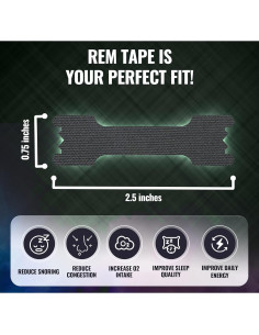 Tiras Nasales Extra Fuertes REM Tape - Alivio Congestión 30 Unidades 2