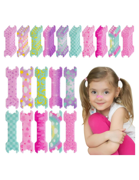 Tiras Nasales para Niños CMINAUS 40 Piezas Patrones Divertidos Tiras Nasales para Niños CMINAUS 40 Piezas Patrones Divertidos