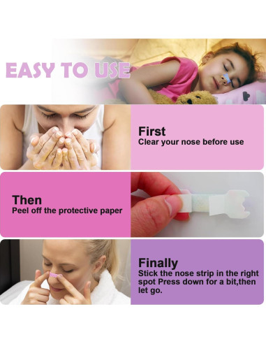 Tiras Nasales para Niños CMINAUS 40 Piezas Patrones Divertidos