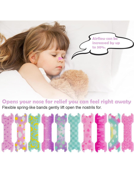 Tiras Nasales para Niños CMINAUS 40 Piezas Patrones Divertidos Tiras Nasales para Niños CMINAUS 40 Piezas Patrones Divertidos