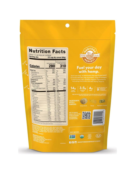 Granola Orgánica Manitoba Harvest Hemp Yeah! Miel y Avena 283.5 g