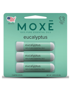 Inhalador Nasal MOX Eucalipto 100% Puro - Paquete de 3