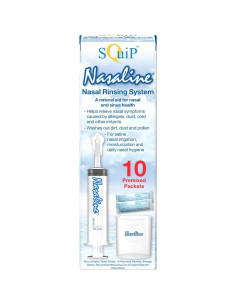 Sistema de Enjuague Nasal Nasaline Squip con 10 Paquetes Salinos 2
