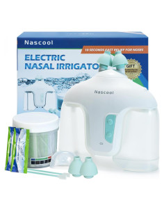 Sistema de Irrigación Nasal Eléctrico Nascool con 50 Paquetes de Sal