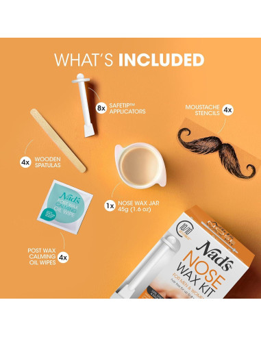 Kit de Cera para Nariz Nad's 45g - Eliminación Vello Nasal
