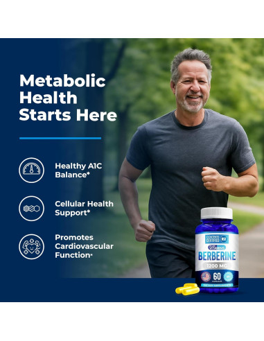 Suplemento de Berberina HCL Nos Gustan las Vitaminas 1200mg - 60 Cápsulas Vegetarianas