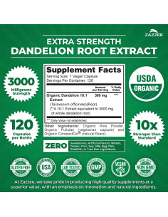 Extracto de Hoja de Alcachofa y Diente de León Zazzee 60 cápsulas 2