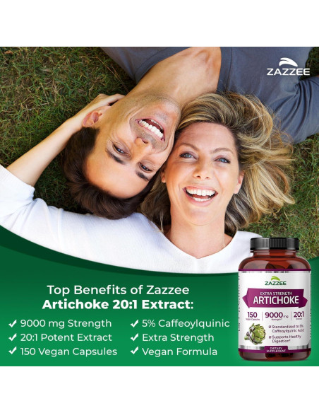 Extracto de Hoja de Alcachofa y Diente de León Zazzee 60 cápsulas