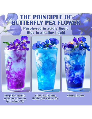 Polvo de Flor de Guisante Mariposa 150g - Colorante Natural Azul