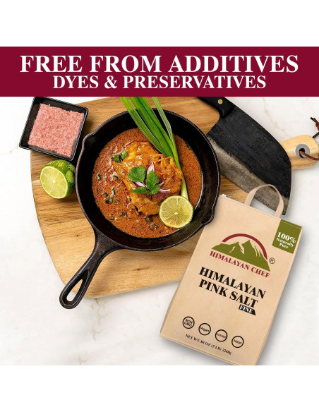 Sal Rosa del Himalaya Chef del Himalaya 2.27 kg Grano Fino Kosher