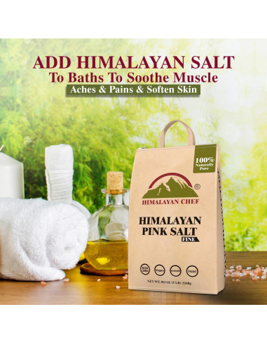 Sal Rosa del Himalaya Chef del Himalaya 2.27 kg Grano Fino Kosher