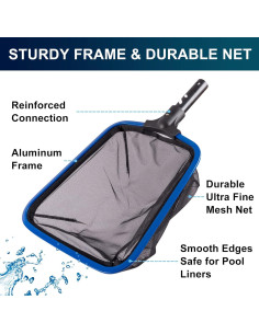 Red de Skimmer de Piscina POOLAZA con Marco de Aluminio 2