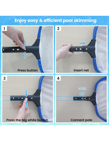 Red de Skimmer de Piscina Poolvio 35.56 cm - Malla Ultra-Fina