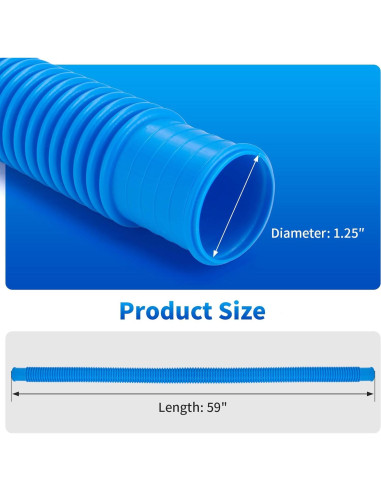 Kit de Mangueras de Piscina RSYEKU 1.25" x 149.86 cm con Abrazaderas