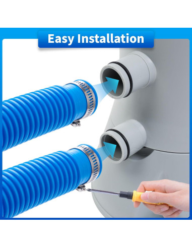 Kit de Mangueras de Piscina RSYEKU 1.25" x 149.86 cm con Abrazaderas