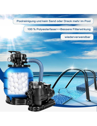 Bolas de Filtro para Piscina KSKVSJ 0.70 kg Reutilizables