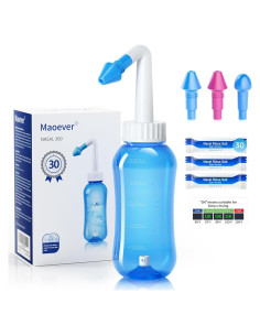 Botella Lavado Nasal MAOEVER 300 ml con 30 Paquetes Sal