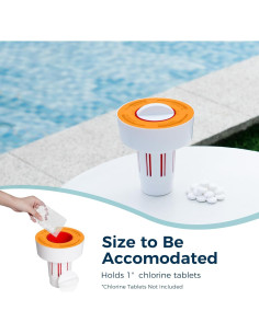 Dispensador de Tabletas para Piscina POOL FELLOWS Naranja 12.4cm 2