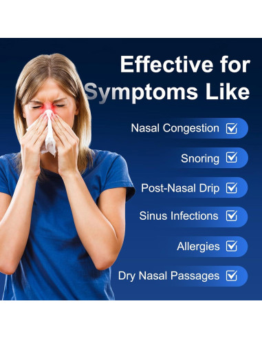 Botella Lavado Nasal MAOEVER 300 ml con 30 Paquetes Sal