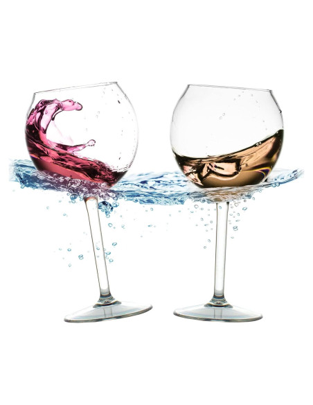 Copas de Vino Flotantes BubbleWally 532 ml - Set de 2