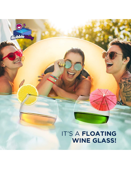 Copas de Vino Flotantes BubbleWally 532 ml - Set de 2