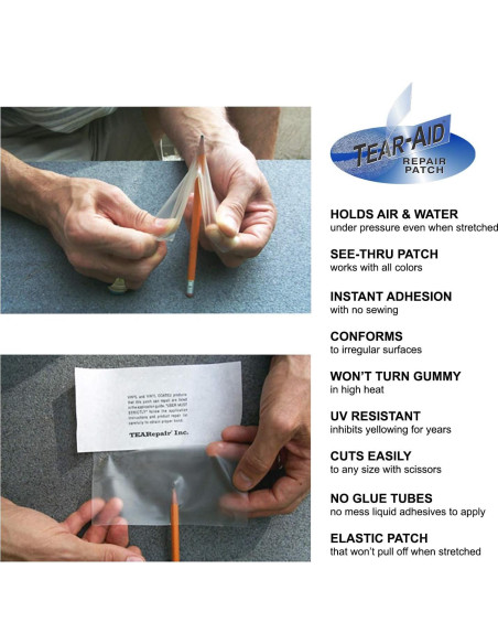 Kit de Reparación Subacuática TEAR-AID para Vinilo - 5 Piezas