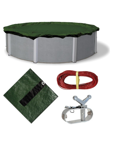 Cubierta de piscina elevada Blue Wave 15 pies redonda invierno