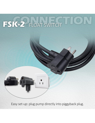 Interruptor de Flotador Atado FLUENTPOWER 3.05m IP68 10A