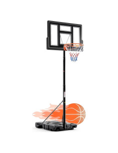 Aro de Baloncesto Portátil DUMOS 6.1-10FT Ajustable Negro
