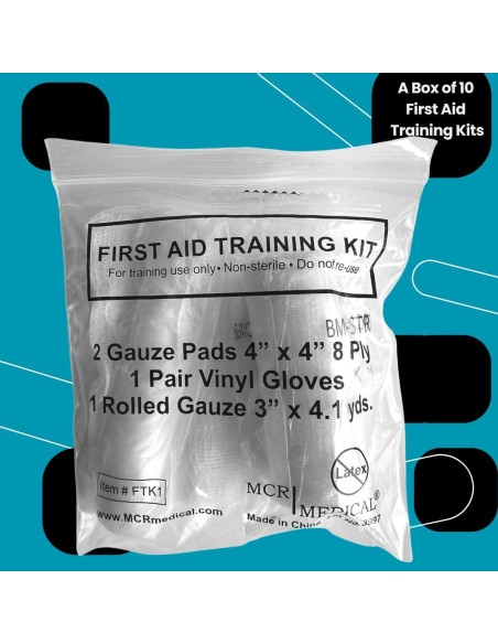 Caja de 10 Kits de Entrenamiento Primeros Auxilios MCR