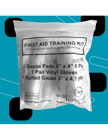 Caja de 10 Kits de Entrenamiento Primeros Auxilios MCR