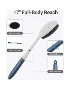 Cepillo de Espalda Surlees 43 cm con Mango Largo Antideslizante 2
